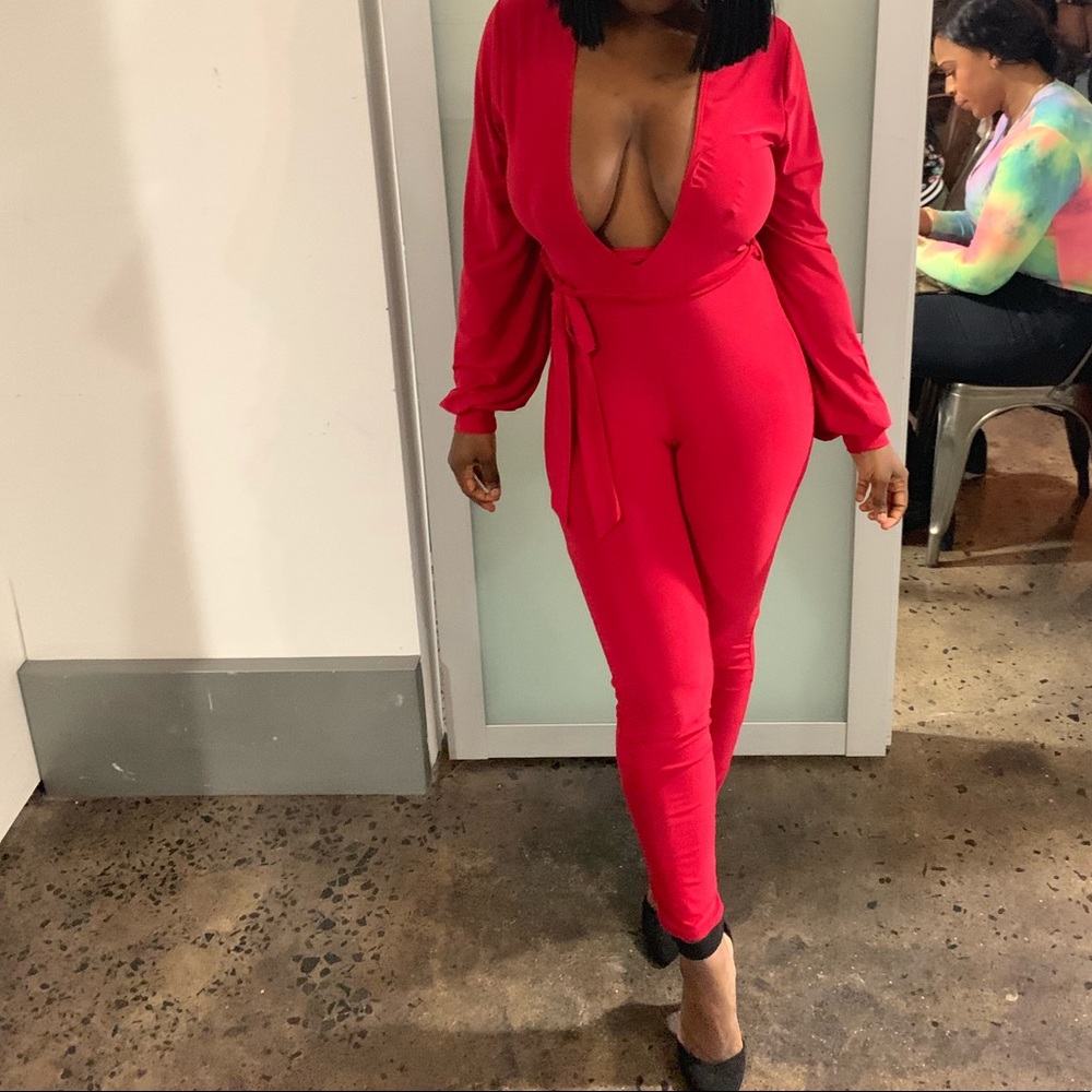 Red jumpsuit